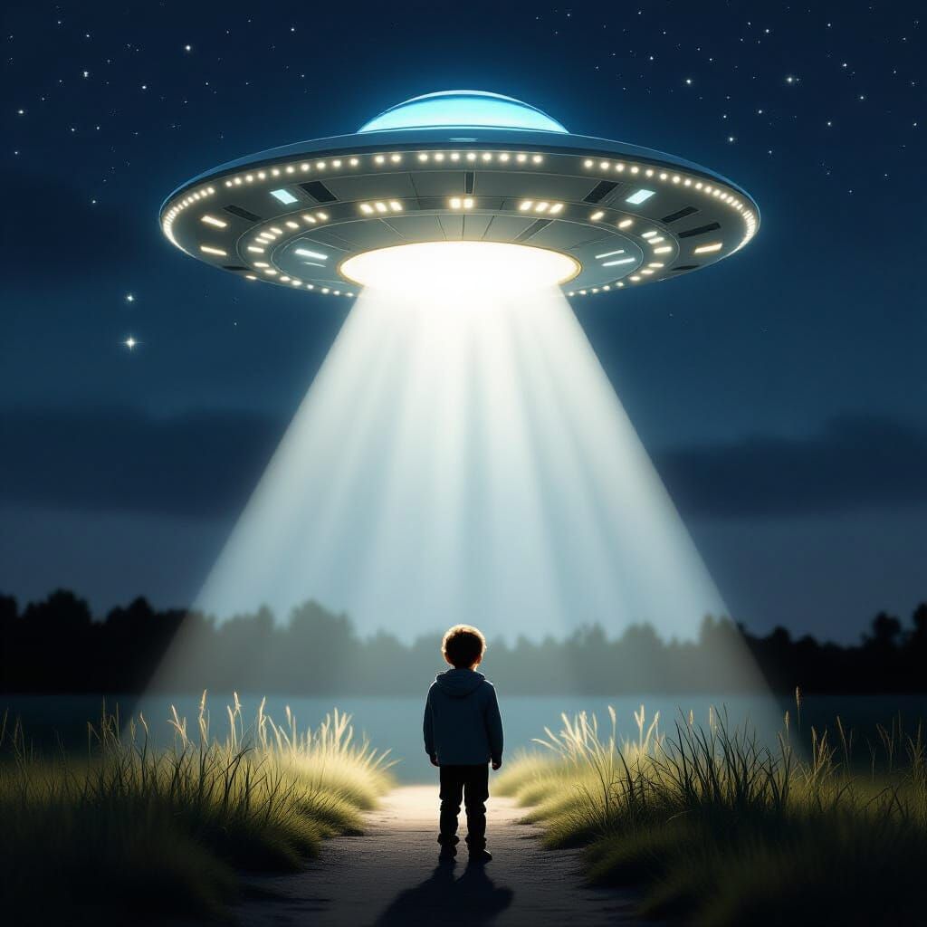 UFO Abduction with Light Beam