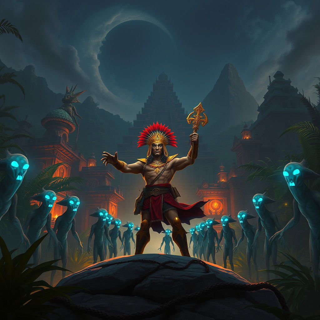 Captain Peru Defeats Alien Invasion in Ancient City