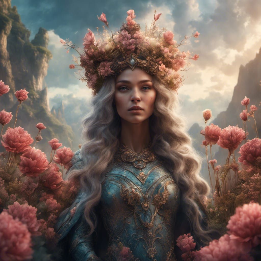 Magical Earth Princess with Flower Crown