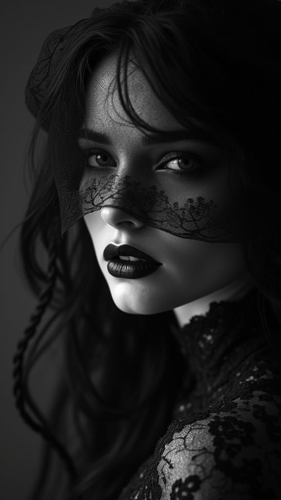 Mysterious Woman in Shadows