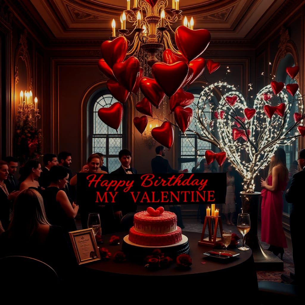 Gothic Valentine's Ballroom Birthday Celebration in Elegant ...