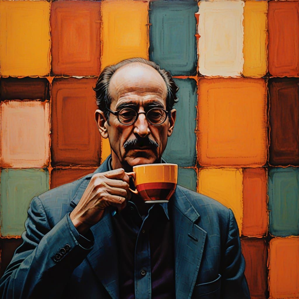 Rothko-esque Geometric Abstraction with Coffee