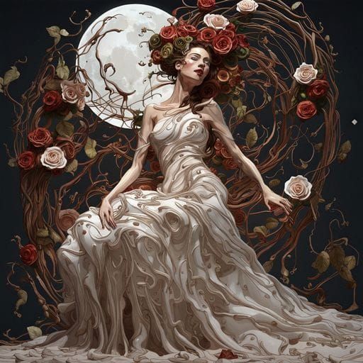 Moonlit Bride: A Sensual Cosmic Dance