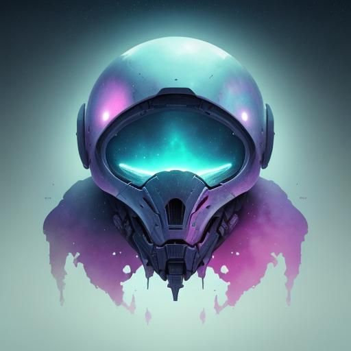 Ethereal Alien Portrait in Marshmallow Punk Style