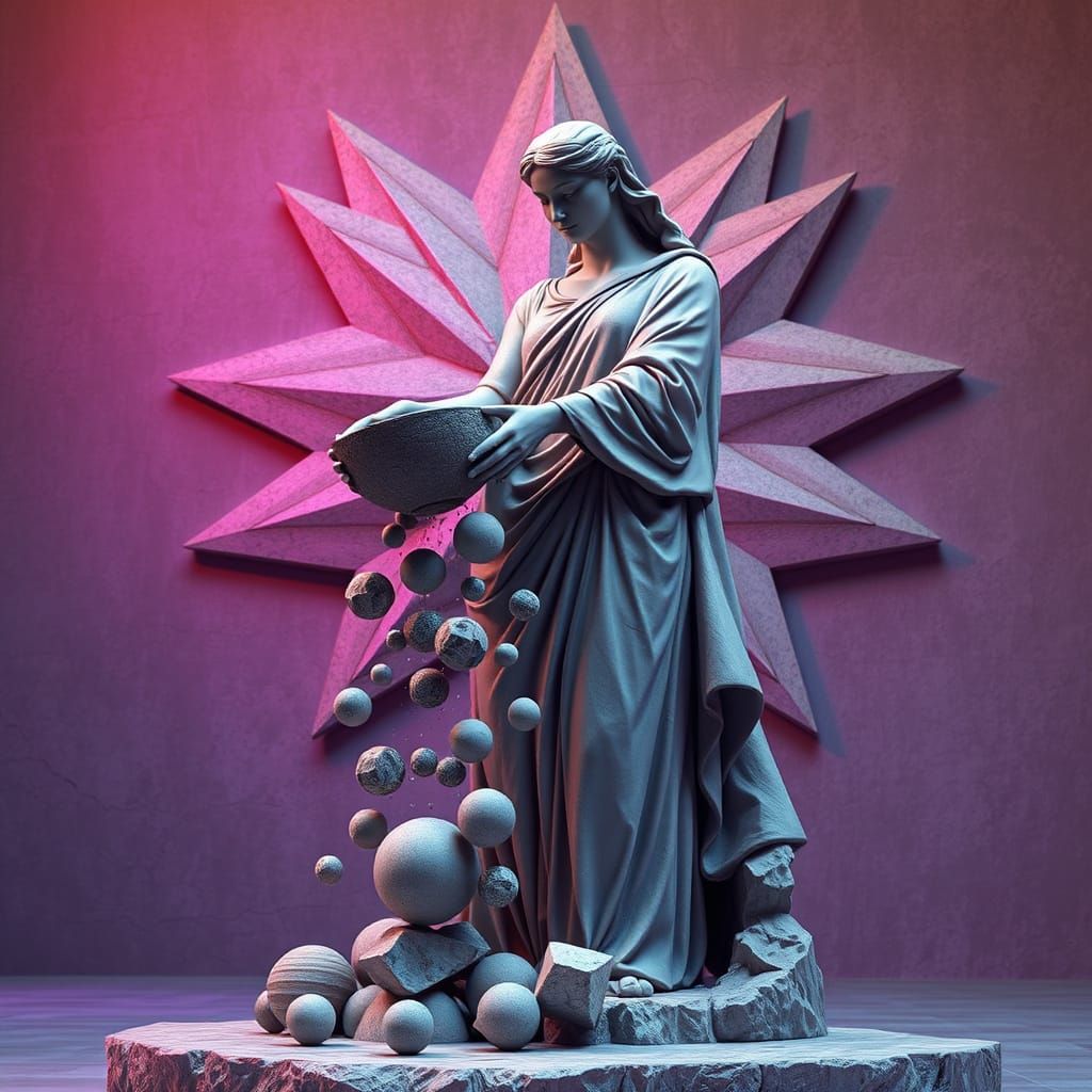 Cubist Goddess of the Starry Cosmos