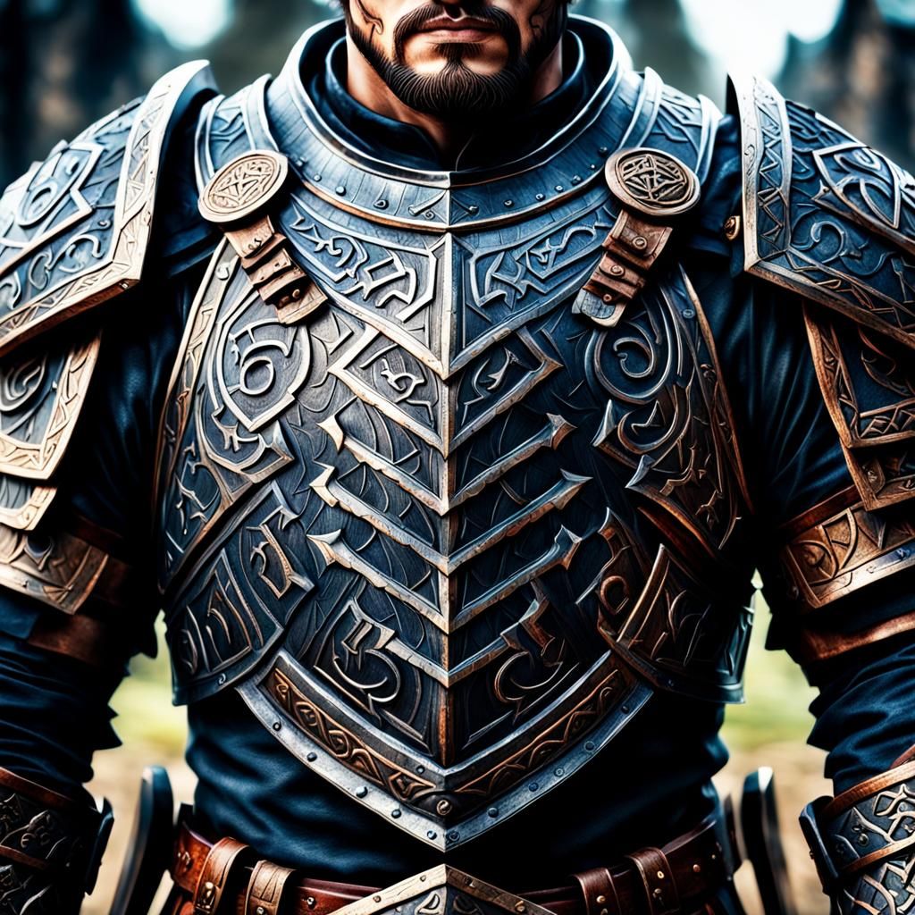 Hyperrealistic Runic Armor in High Definition