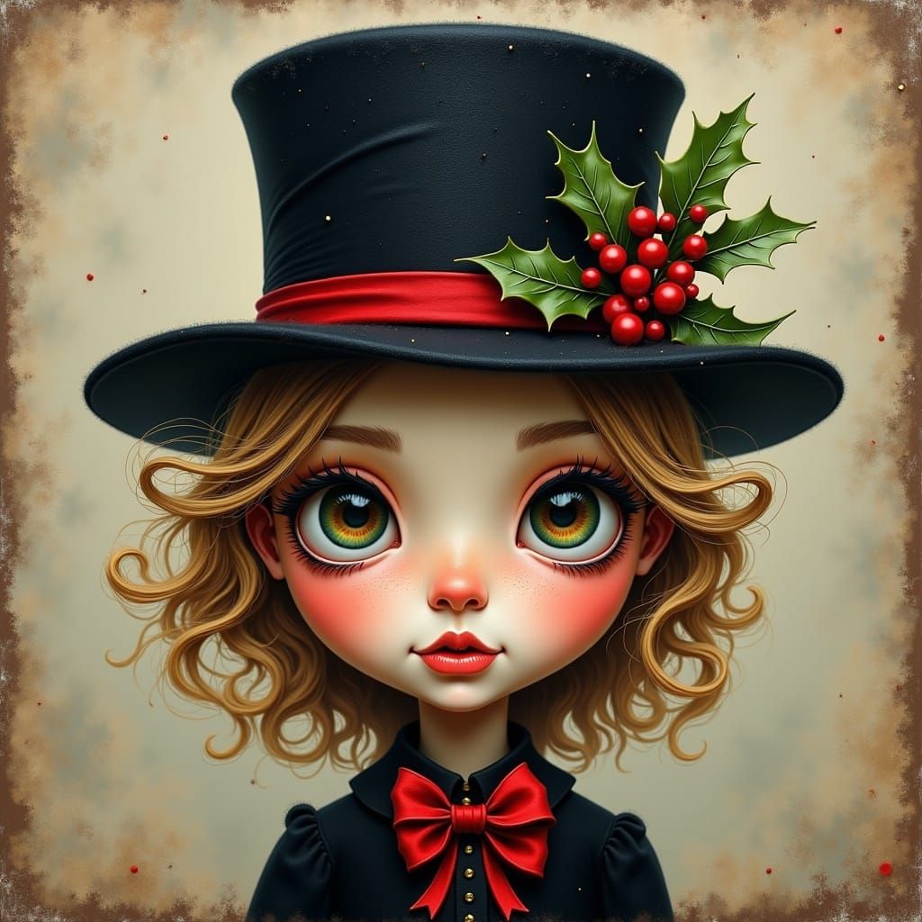 Surreal Winter Portrait in Rich Oil Colors