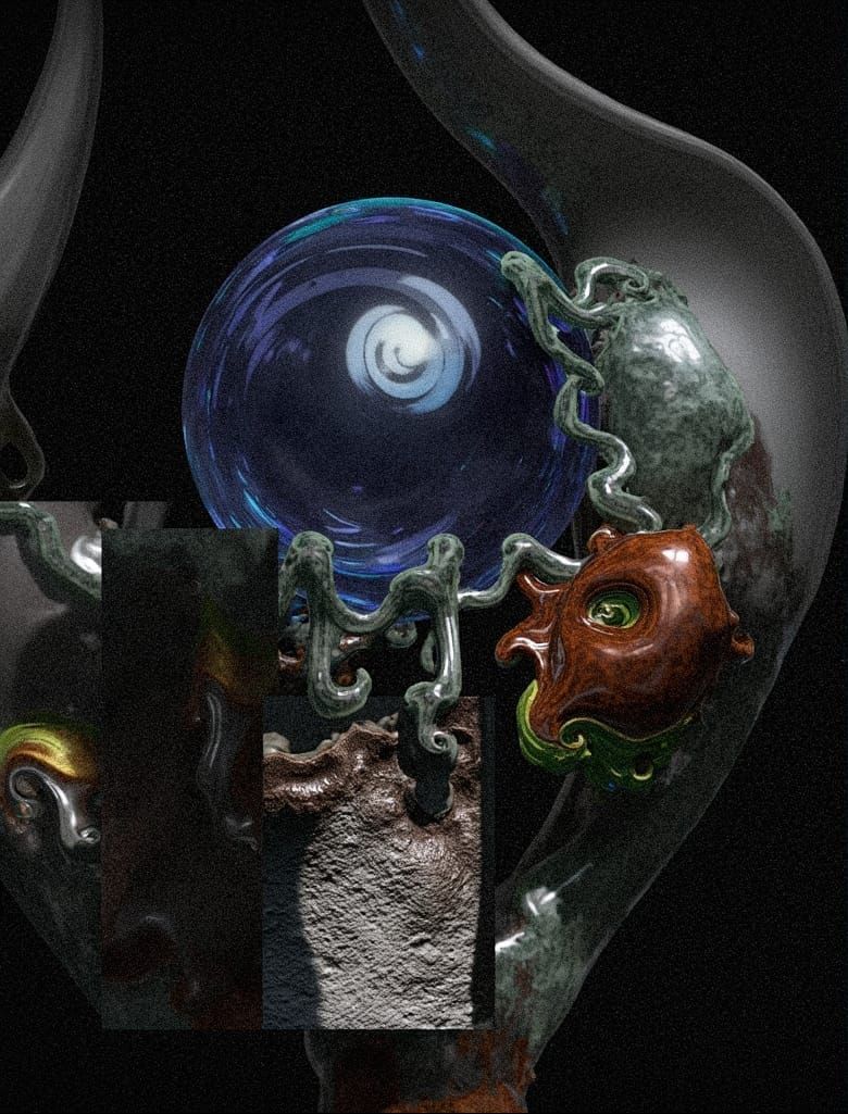 Iridescent Fractal Sculptures in 3D