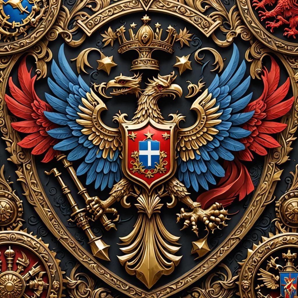 Russian Coat of Arms in Warhammer 40k Style