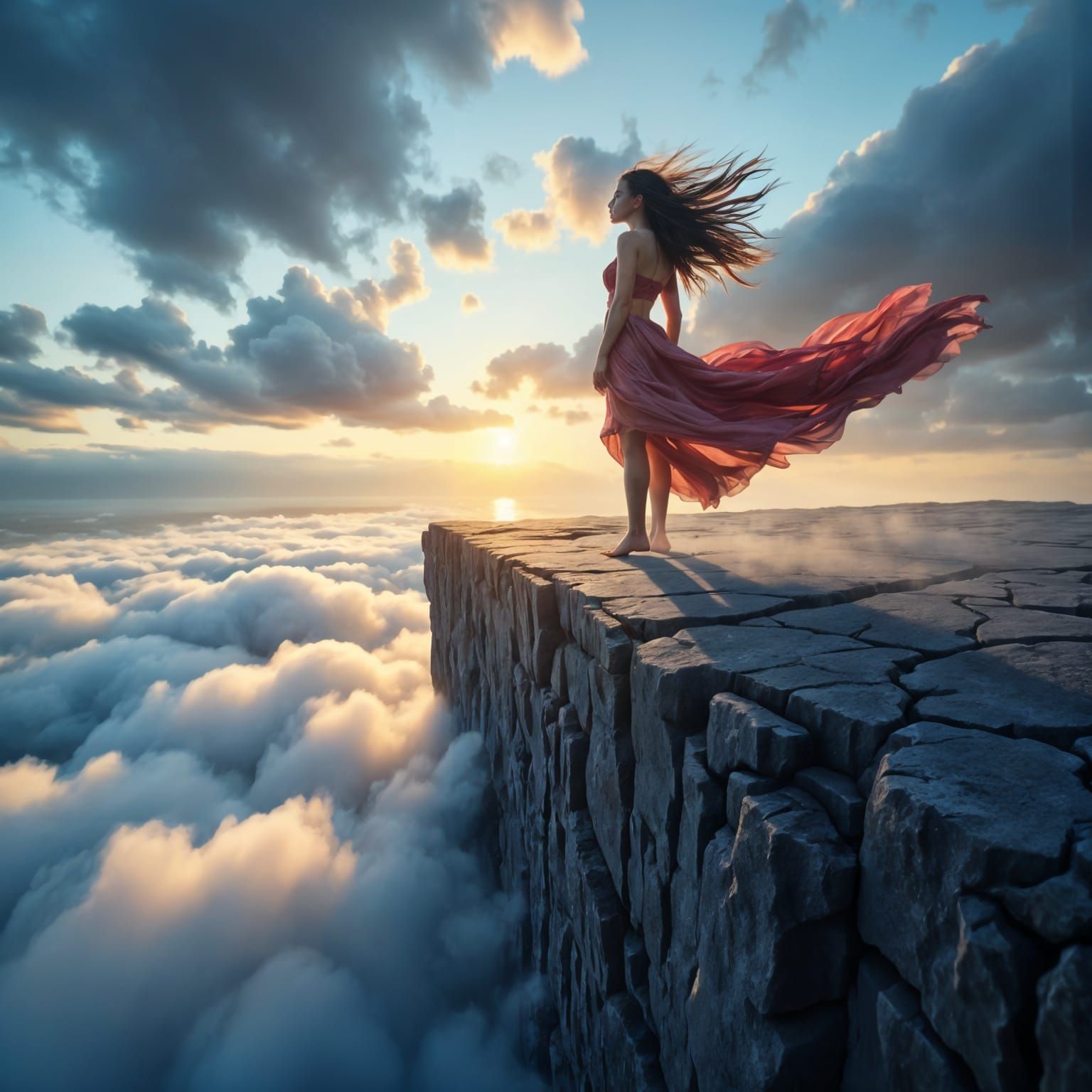 Ethereal Morning Landscape in Hyper-Realistic Style