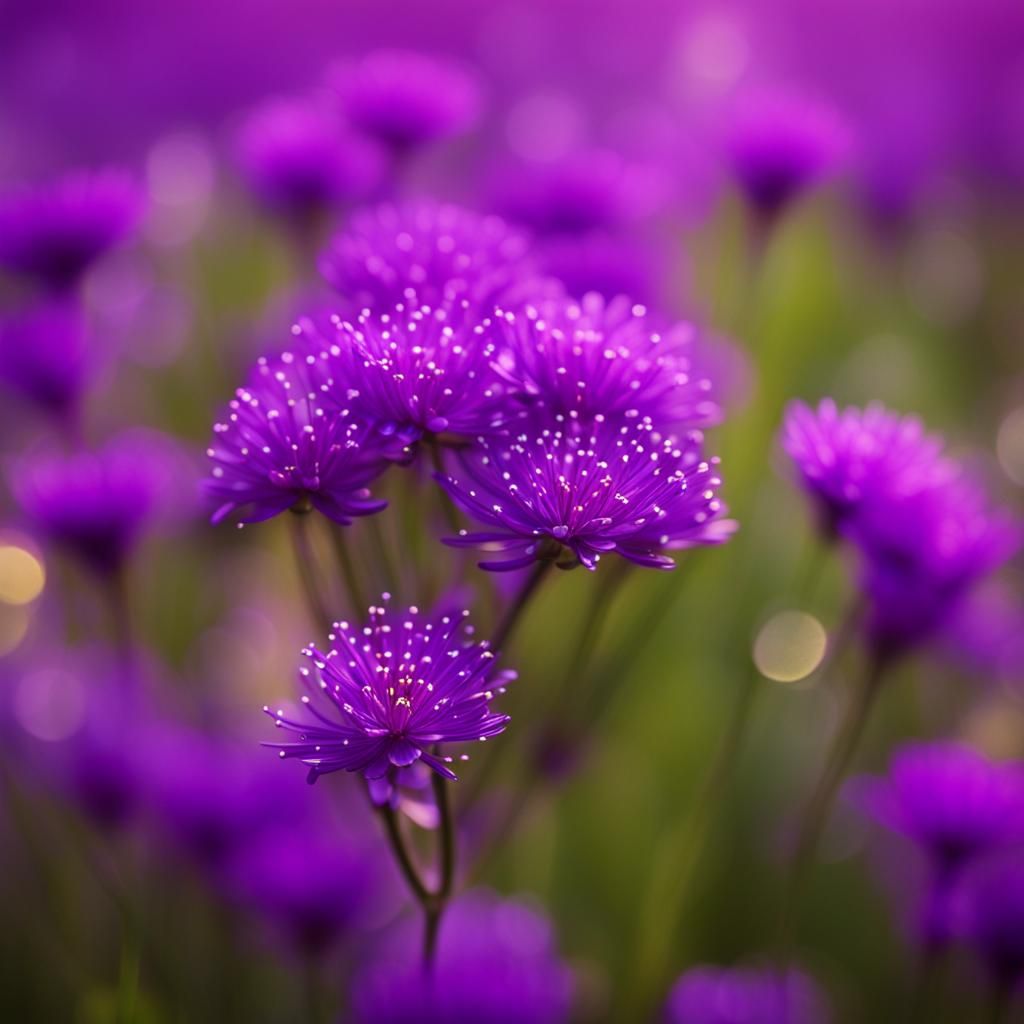 Aesthetic Purple Flowers in Dreamy Bokeh Photography