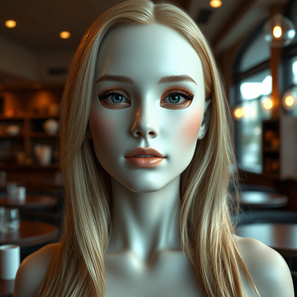 Hyperrealistic Female Mask Portrait in 8K