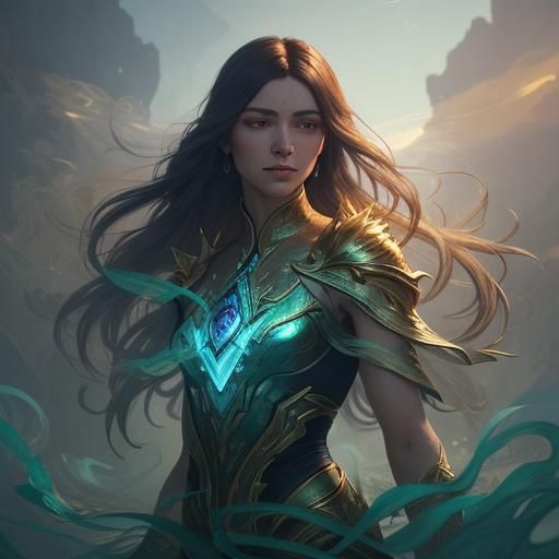 Ethereal Being in Art Nouveau Style