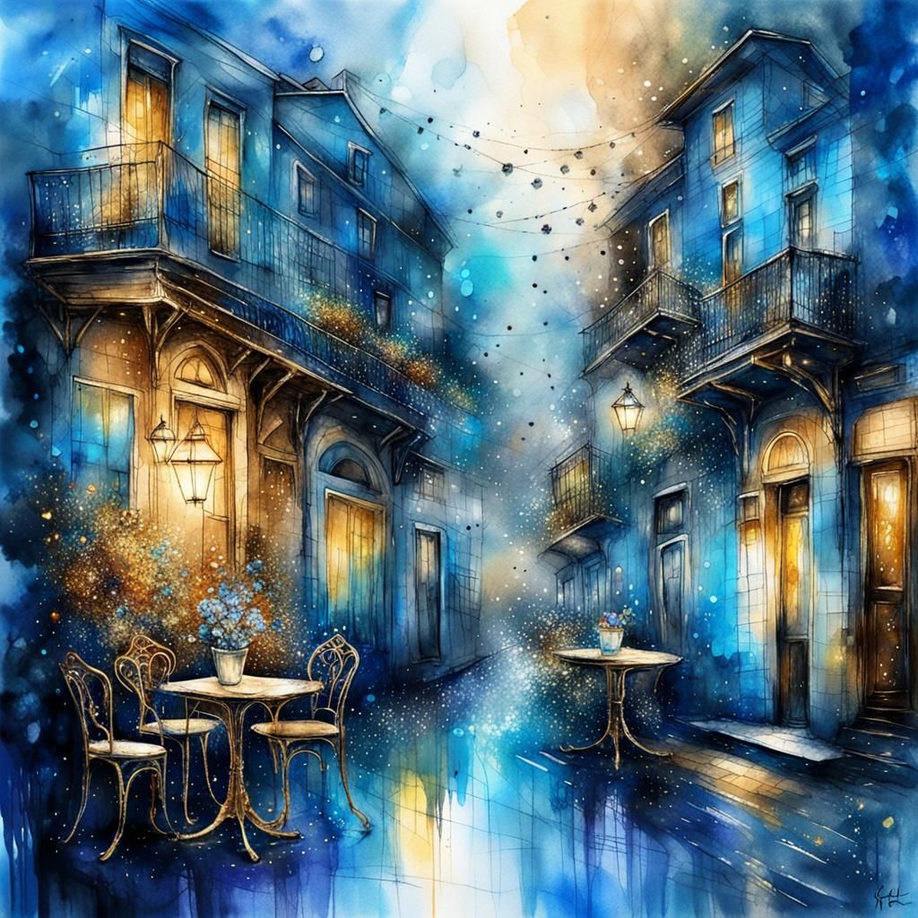 Blue Magical Romantic Street