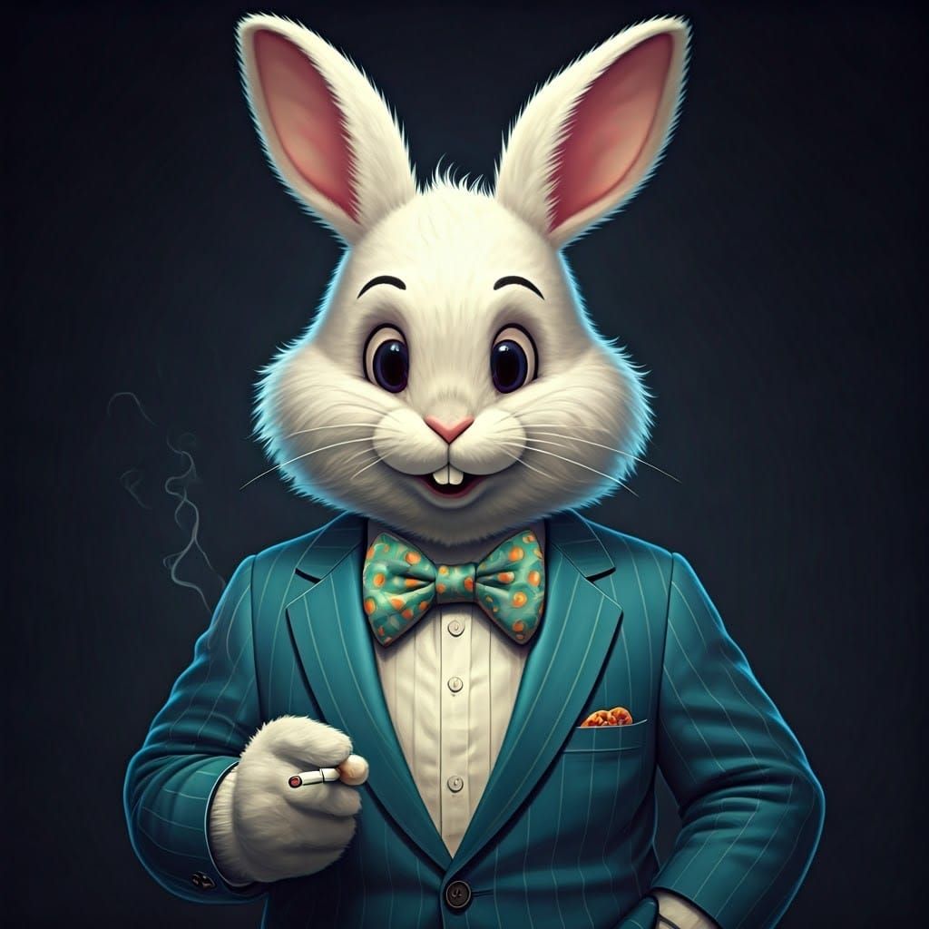 Paparazzi Easter Bunny Caught Smoking