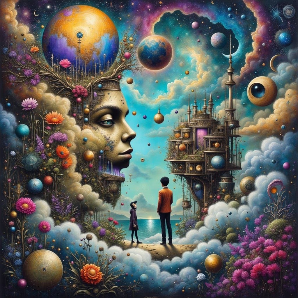 Surreal World View with Cute Pop Painterly Magic