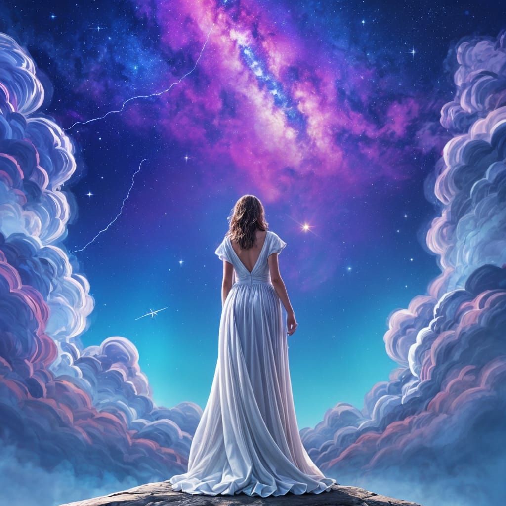 Divine Celestial Realms in Vibrant Colors