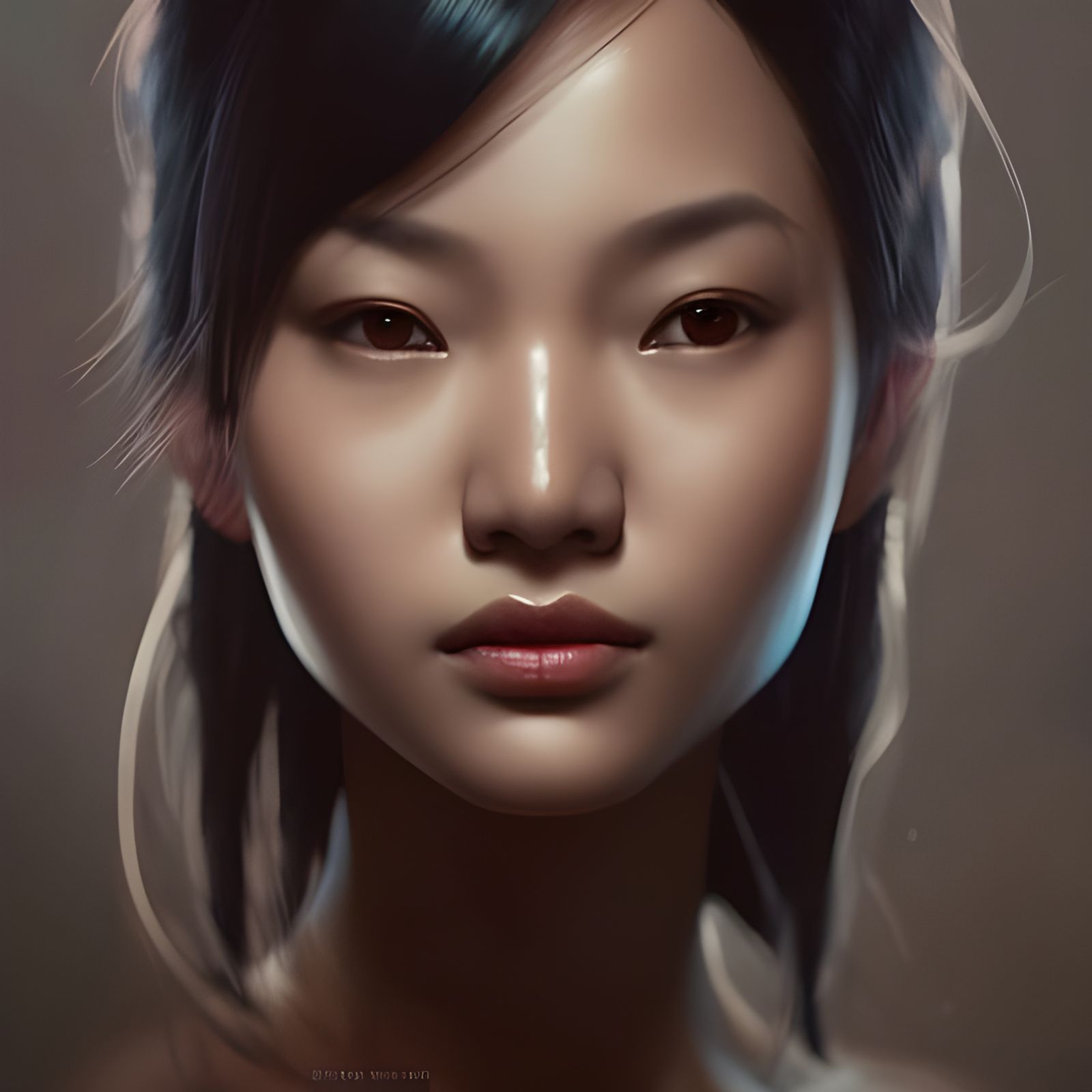 Hyperdetailed Portrait of Asian Woman in Unreal Engine