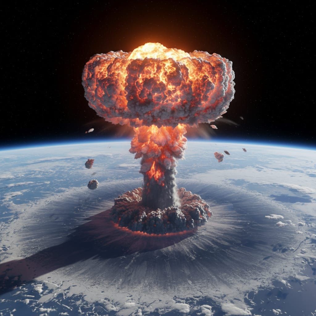 Tsar Bomba Nuclear Explosion Over Russia From Space