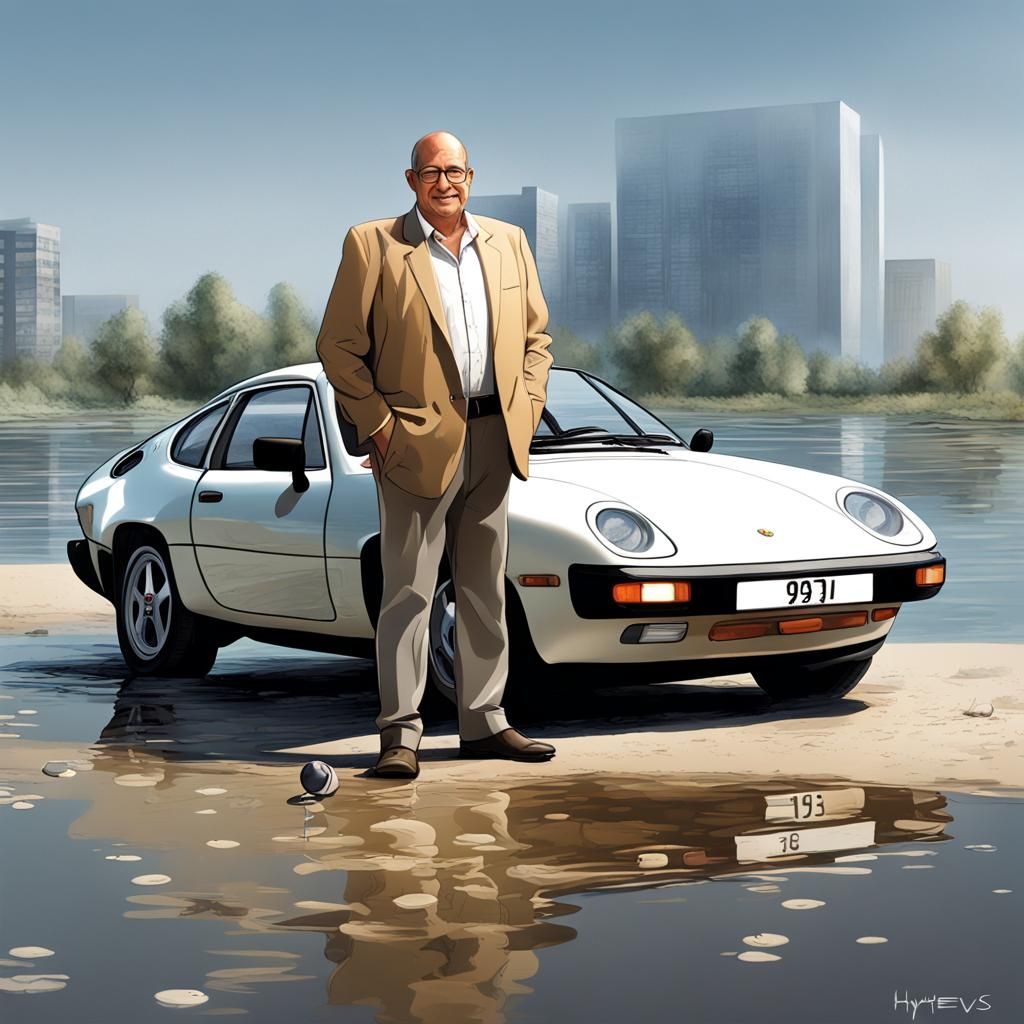 Engineer Contemplates Future on Sunny Morning