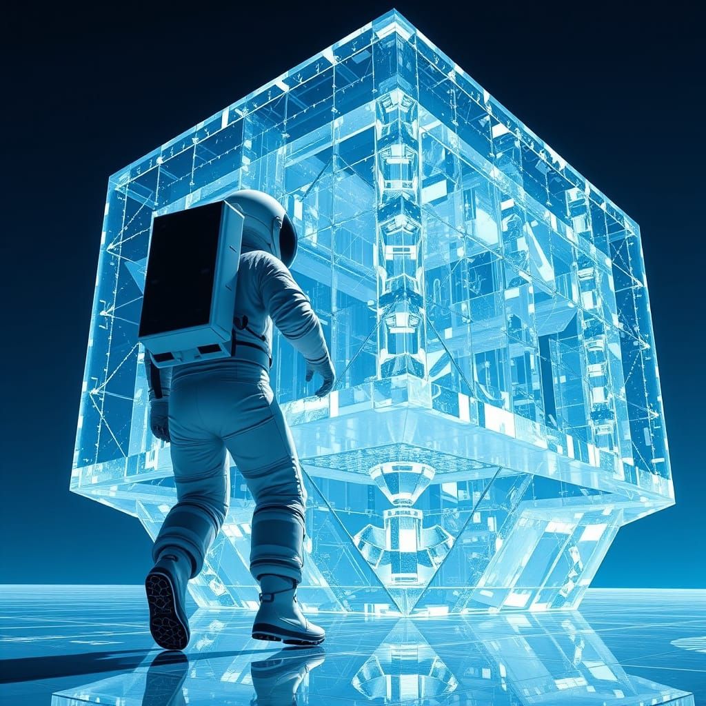 Astronaut Discovers Elusive Crystal Tesseract in Cosmic Land...