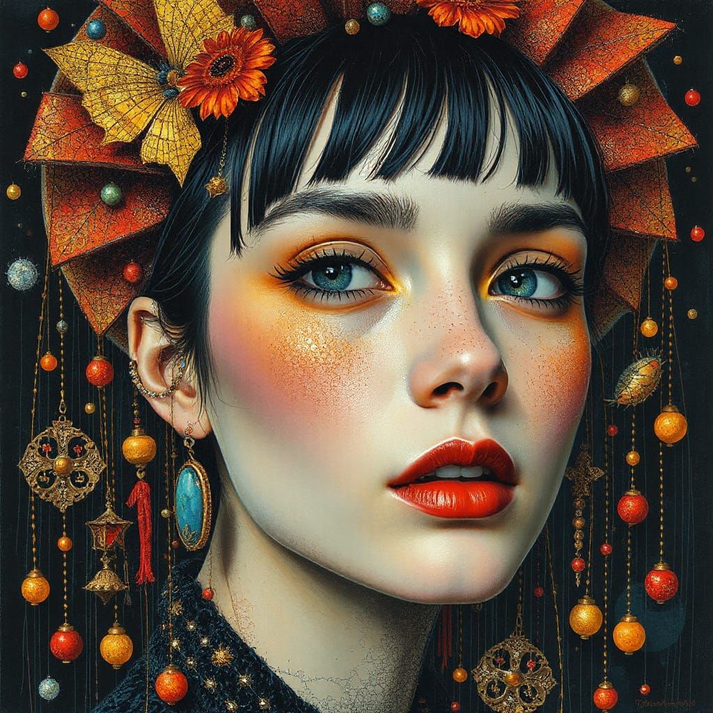 Chaotic Mixed Media Portrait Art in Peter Gric, Roger Ballen...