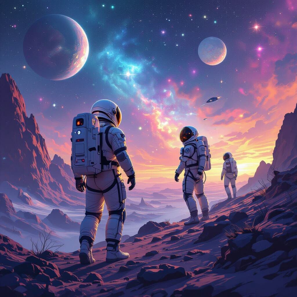 Astronauts Explore Mystical Interstellar Planets