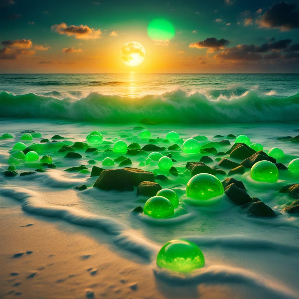 Bizarre things moon sunset