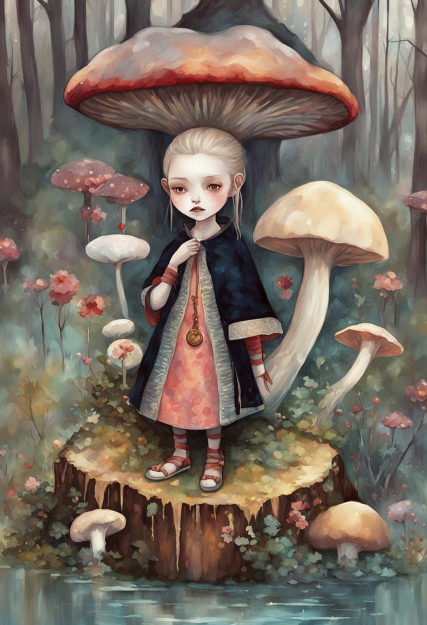 Steampunk Baba Yaga in Moody, Earthy Tones