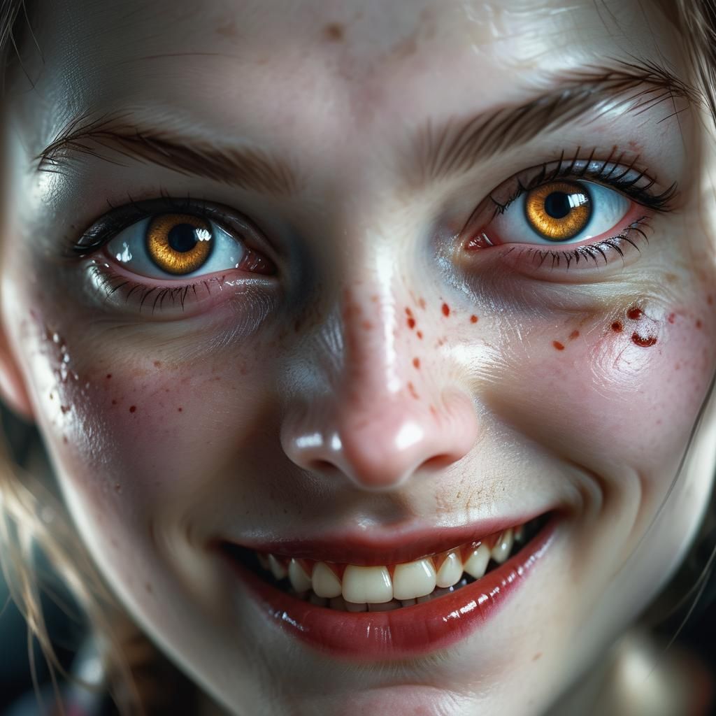 Hyperrealistic Vampire Portrait with Glowing Skin