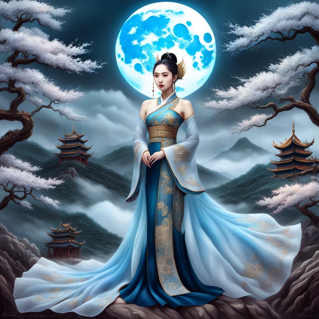 Lisa K-Pop with Nine-Tailed Fox in Storm