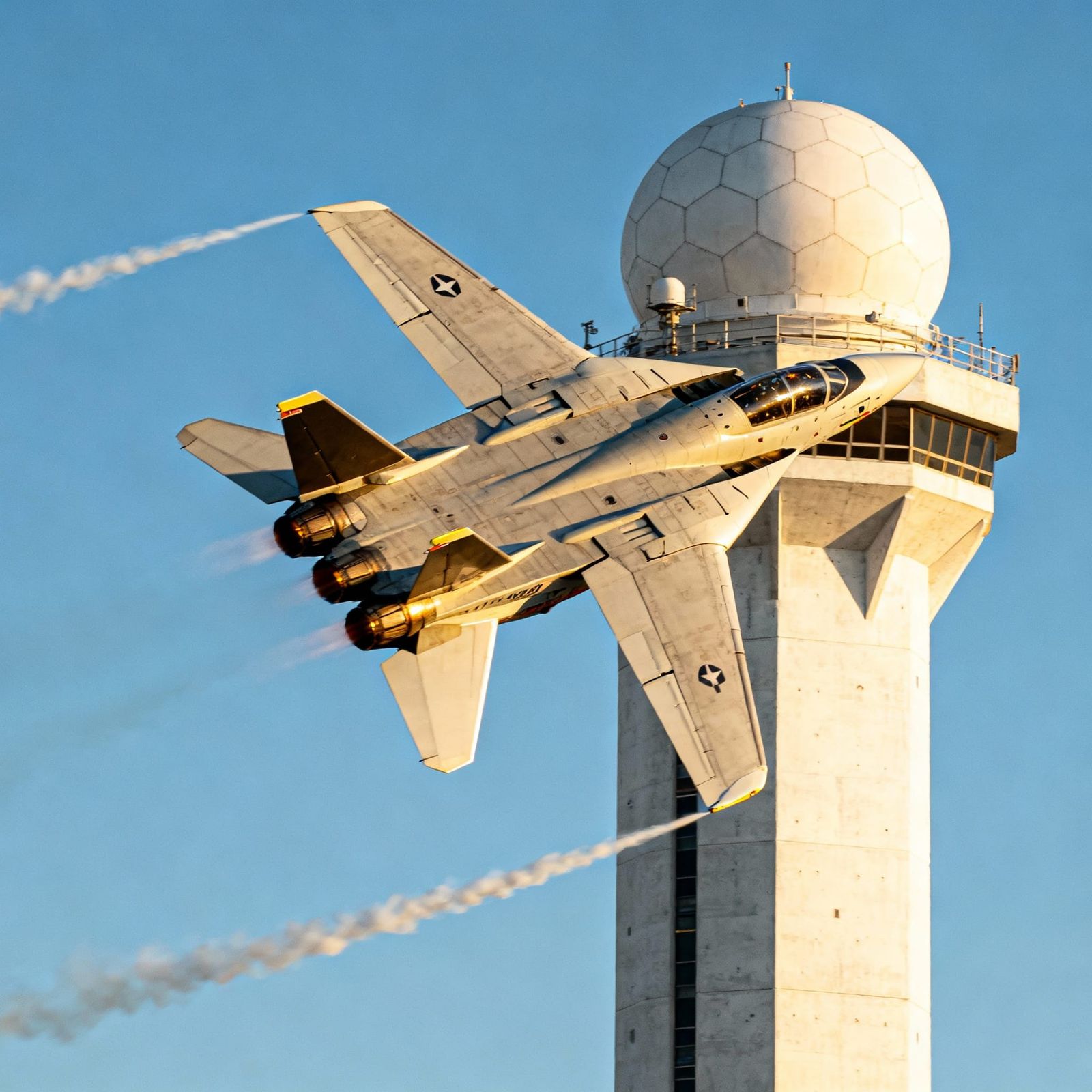 F-14 Tomcat Performs Dynamic Turn Around Tower