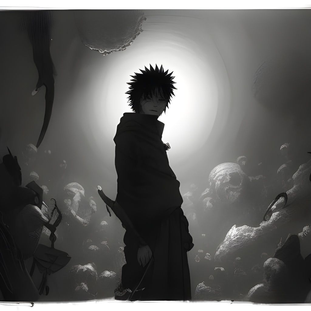 Horror Naruto Illustration in Gustave Doré Style