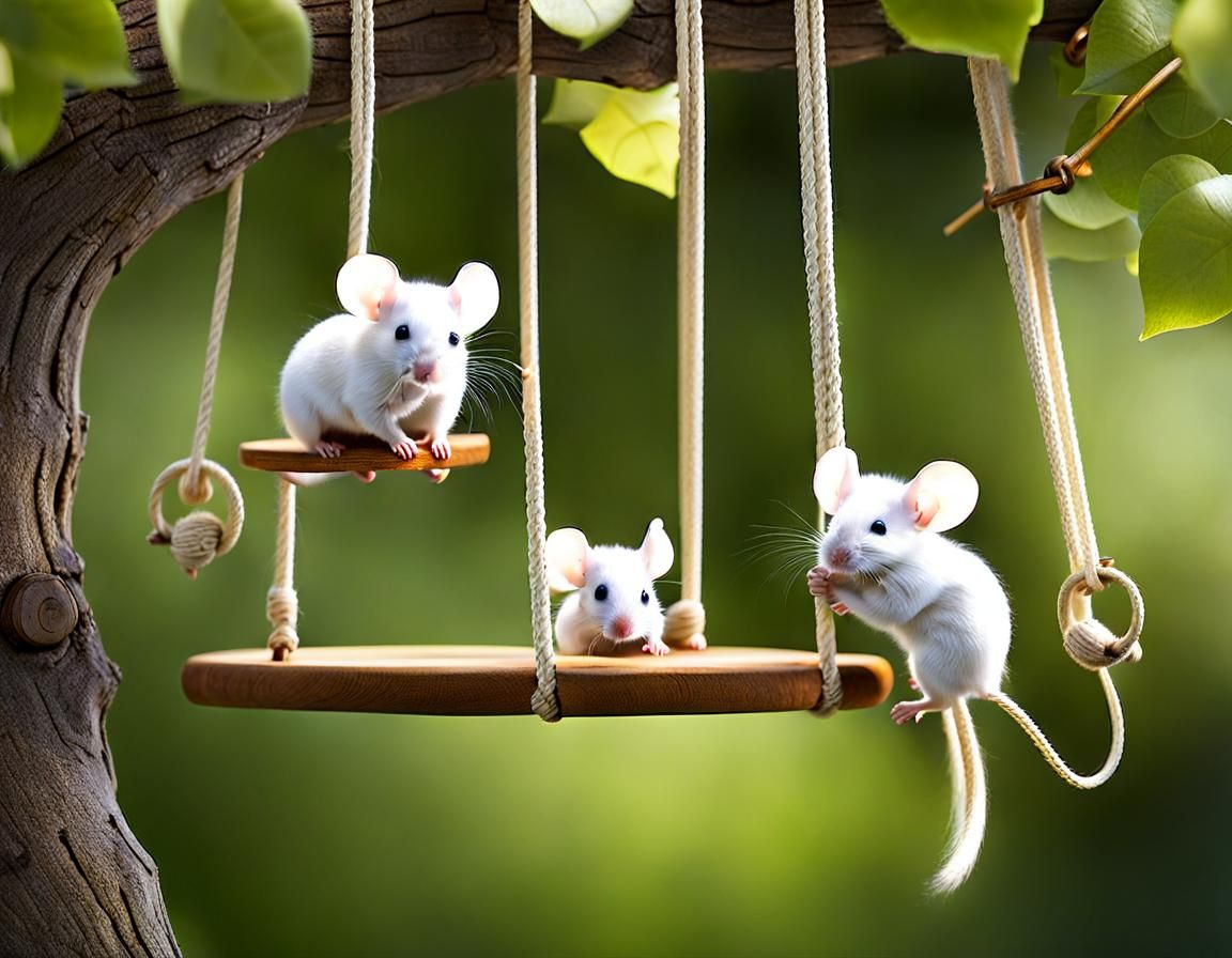 Mice's Whimsical Tree Adventure