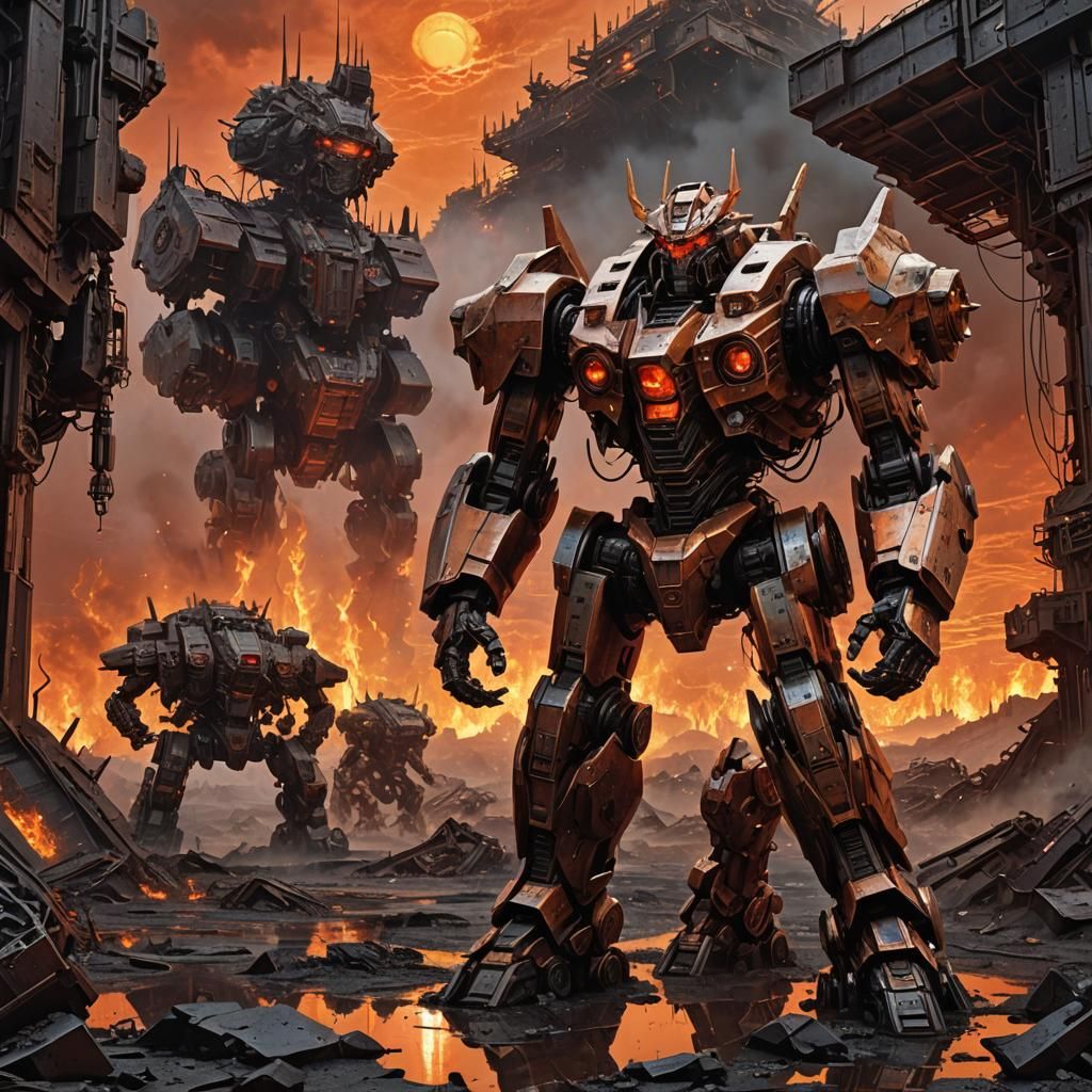 Divine Daemon's Gift in Apocalyptic Mech Landscape