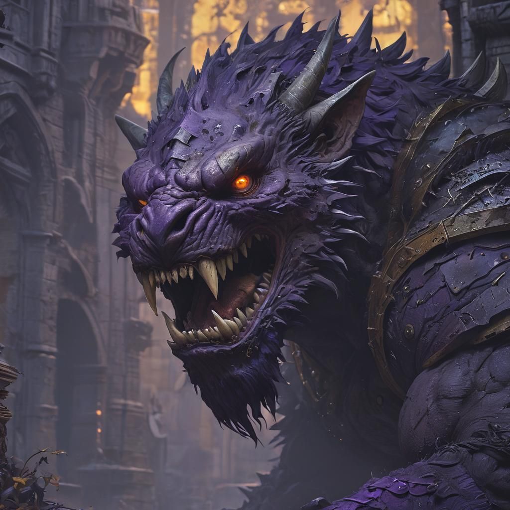 Fearsome Monster Sweeping Through Desolate City