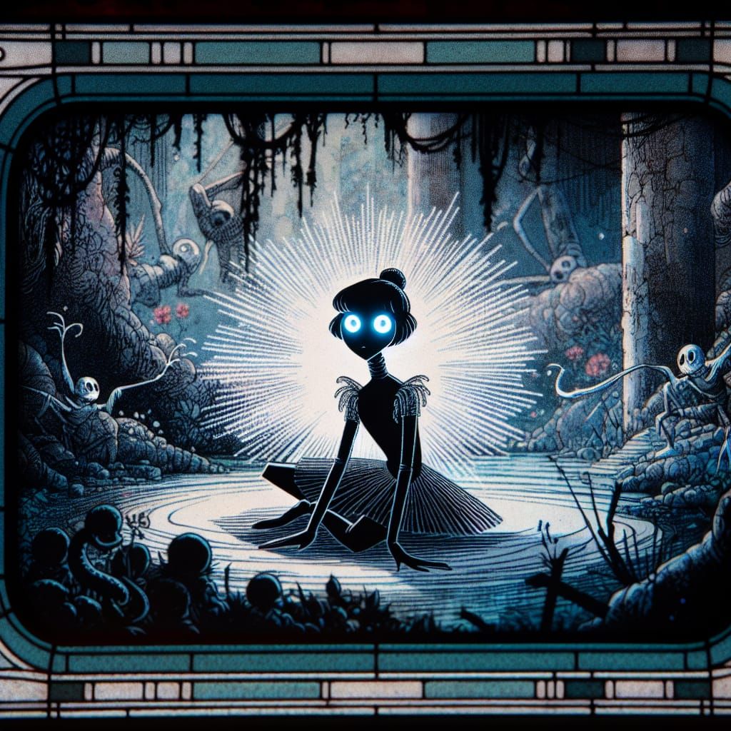 Eerie Garden Princess in Cell-Animated Style