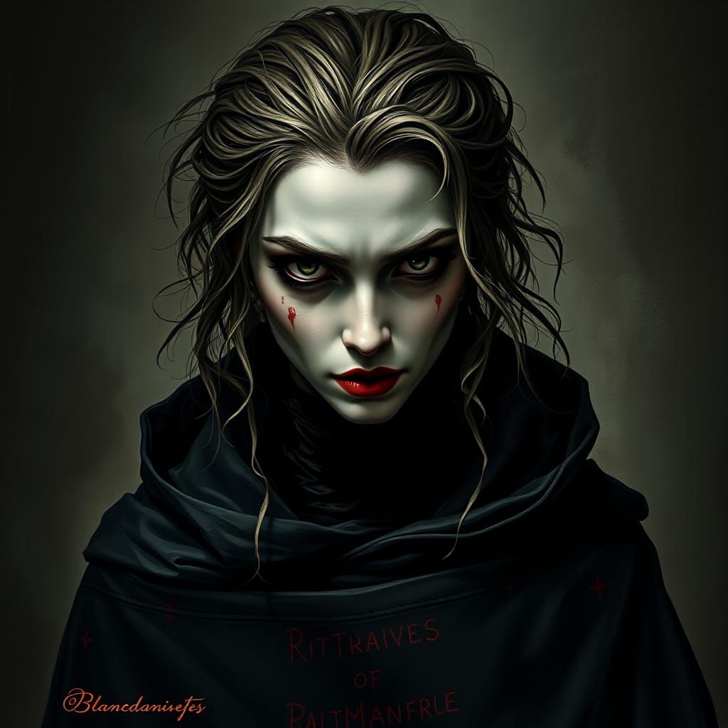 Dark Snow White in Gothic Nightmare Landscape