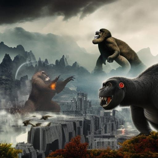 Epic T-Rex vs King Kong Battle