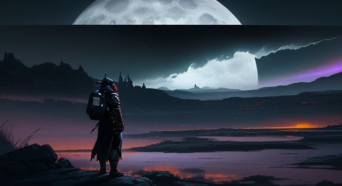 Epic Lightsaber Duel Under Double Moonlit Skies