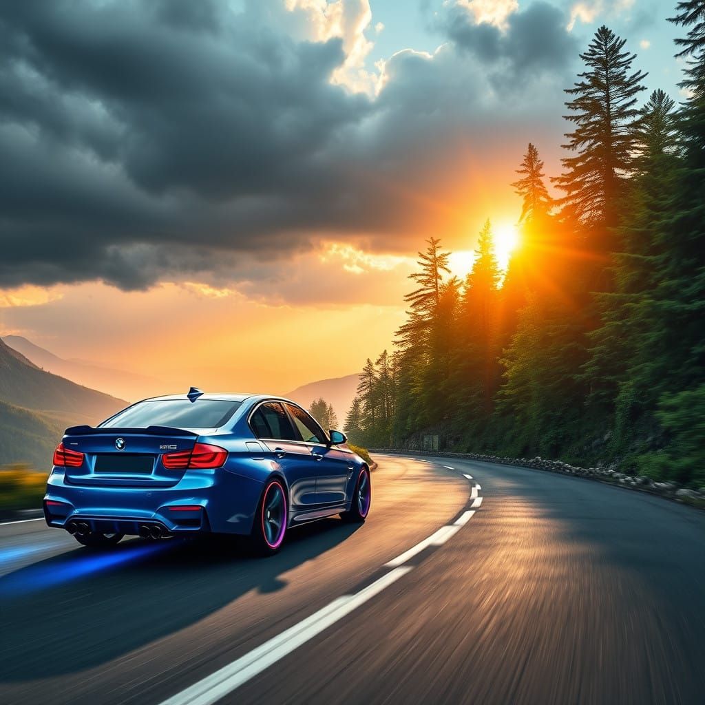 BMW M3 Competition Speeds Through a Serpentine Mountain Road