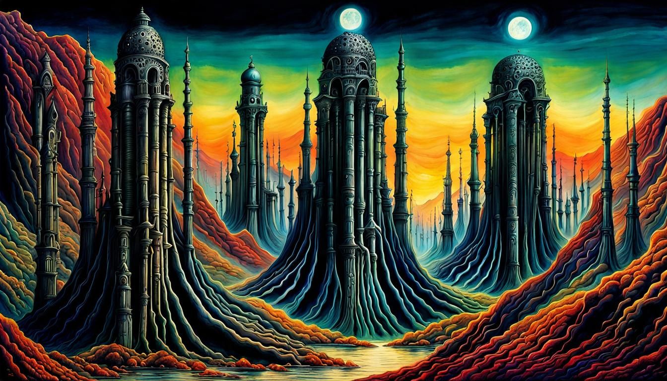 Stygian Sticks: A Vibrant Digital Illustration