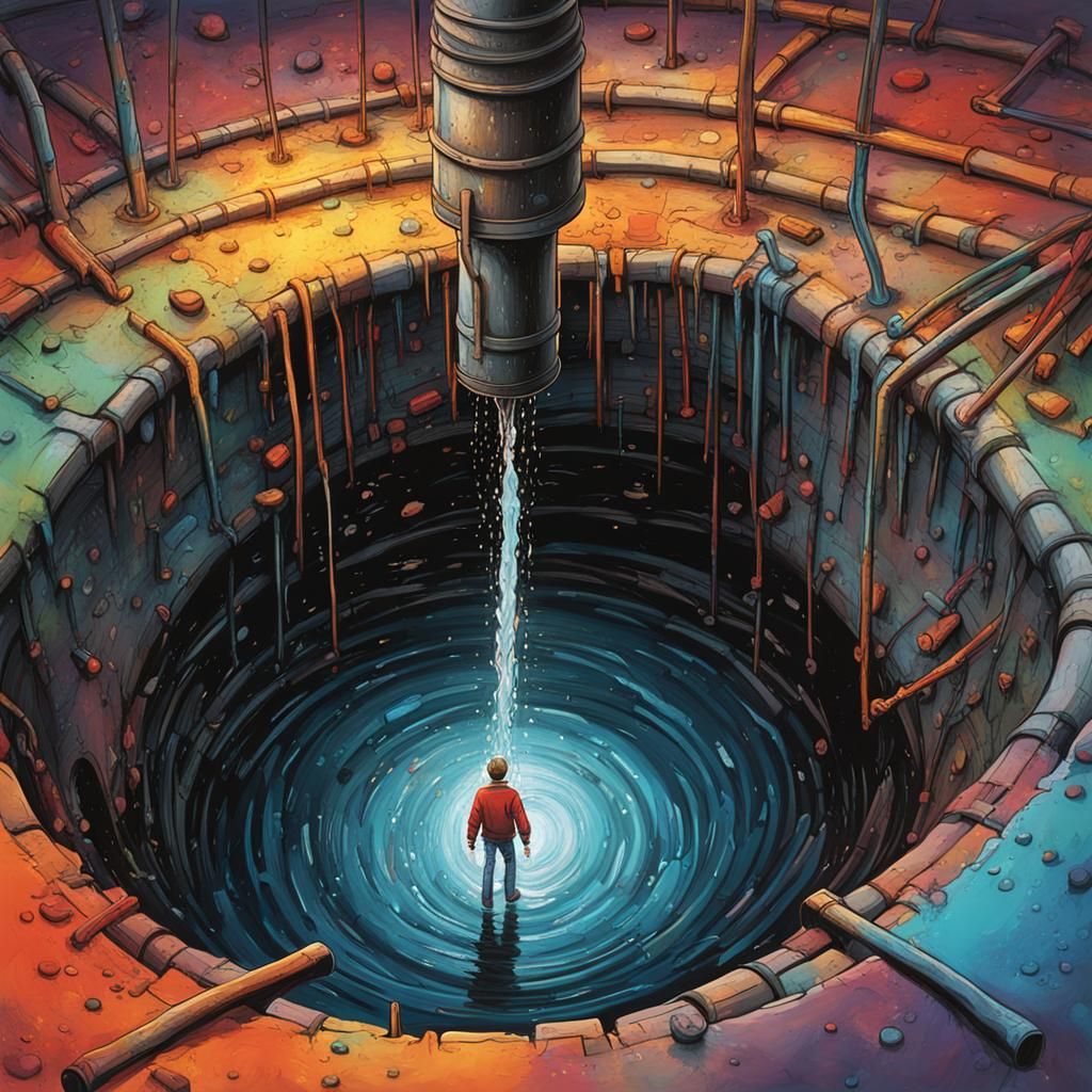 Stick Figure in Pipe: Hyperrealistic Concept Art