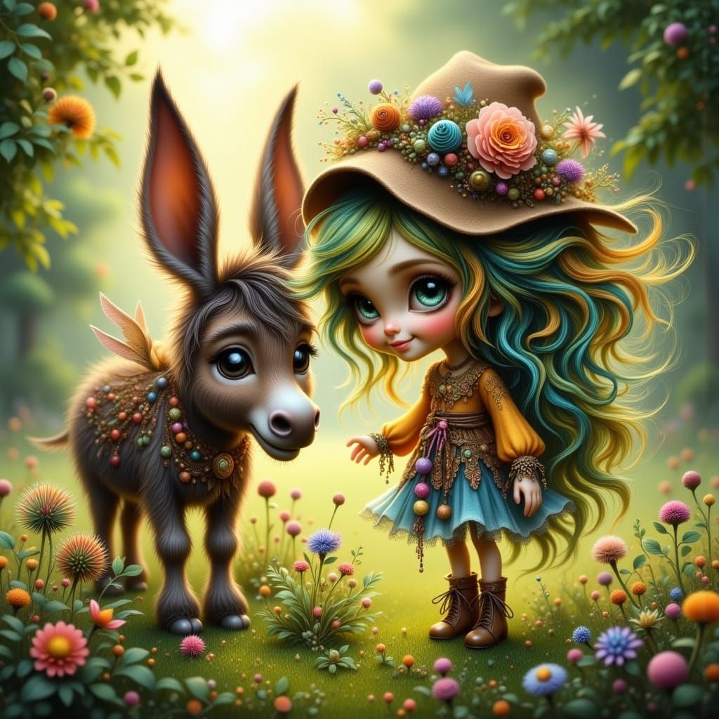 Whimsical Fairy in a Magical Meadow