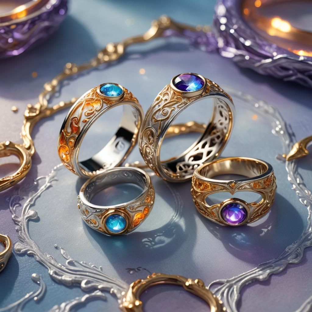 Ethereal Elf Rings in High Fantasy Artwork