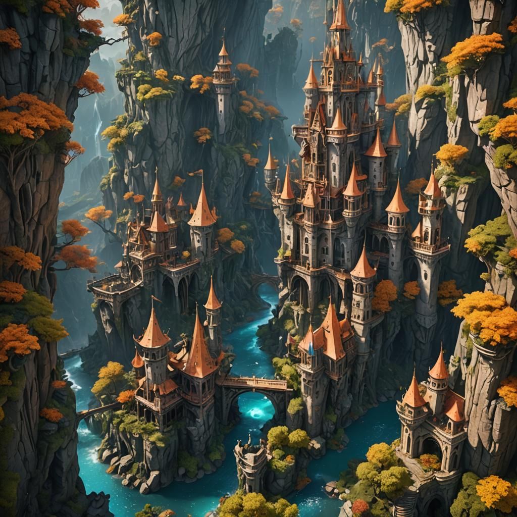 Fantastical Matte Painting with Intricate Details