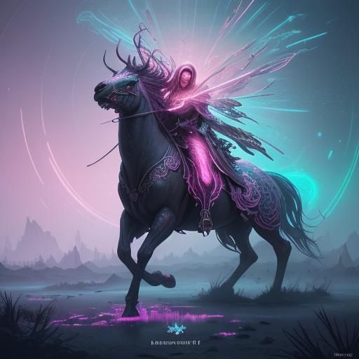 Dreamlike Neon Hearts in Fantasy Concept Art