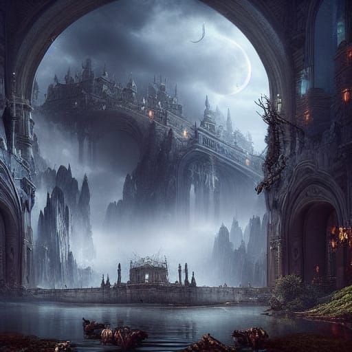 Nightmare Dreamscape as Digital Matte Painting