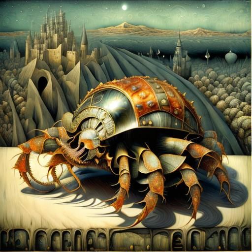 Intricate Portrait of Pinhead in Double Exposure Style