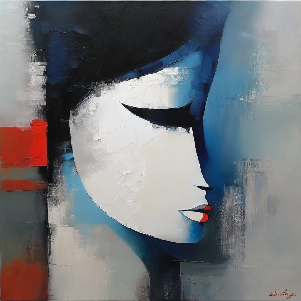 Minimalist Painting with Elegant Subtle Details